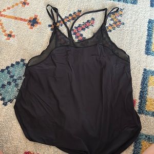 Strappy black lululemon tank
